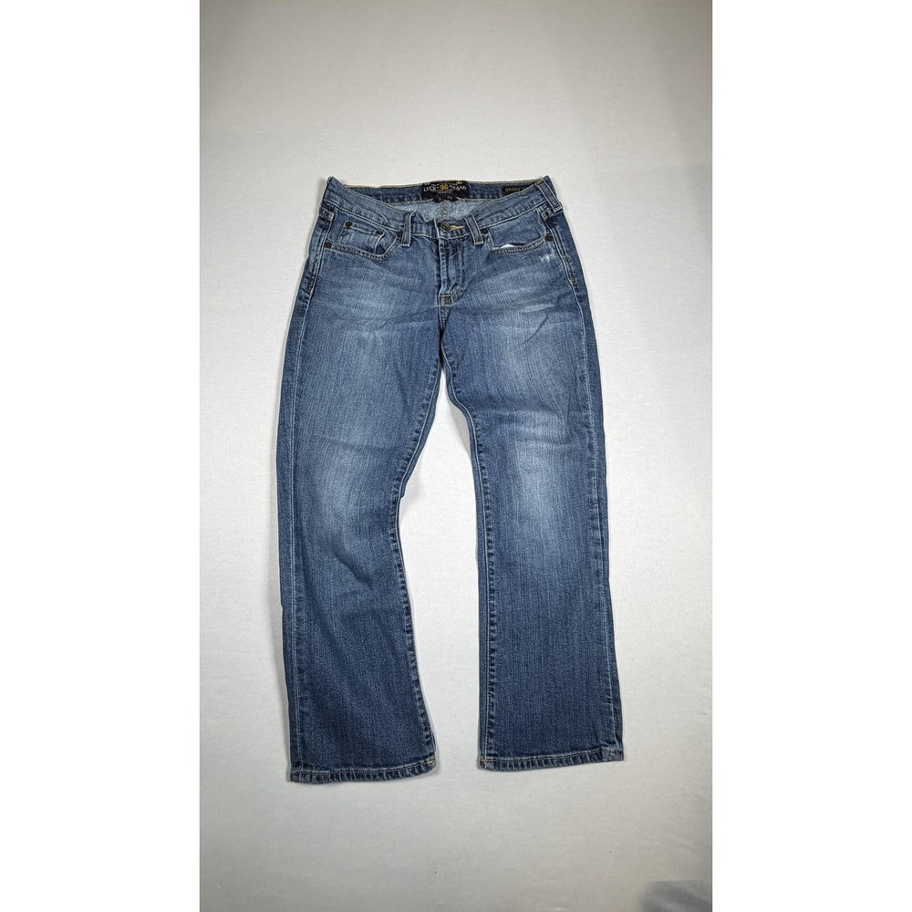 Lucky Brand Jeans Womens 2 26 Sweet N' Low Crop Embroidered Denim Blue
